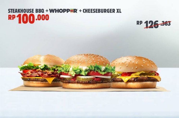 Promo Hari Kemerdekaan RI 2018. Facebook.com/Burger King Indonesia