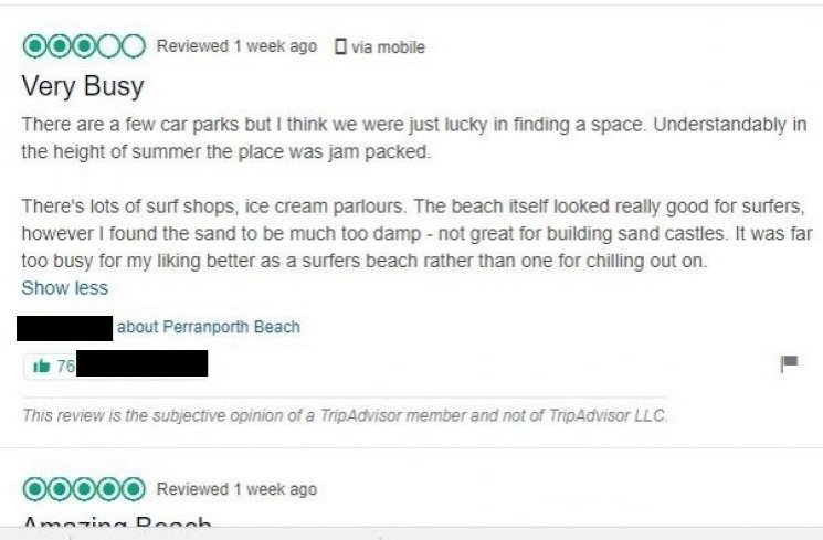 Review pantai lucu. (Tripadvisor)