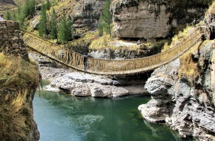 Jembatan Rumput di Peru. (Instagram/@olivierpinguet)