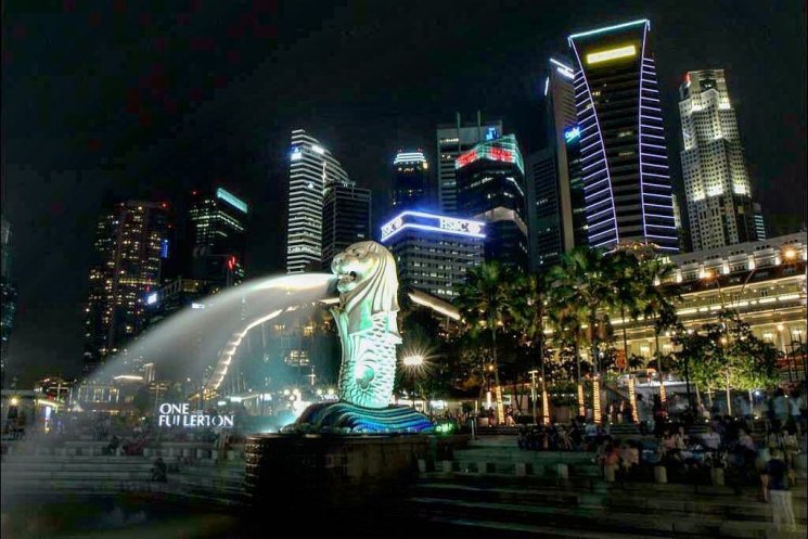 Merlion Park di Singapura. (Instagram/@scsiong)