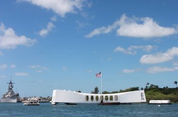 USS Arizona Memorial di Honolulu Hawaii. (Instagram/@alyssamorard)