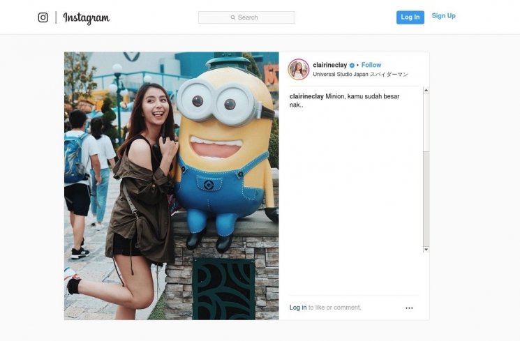 Potret liburan Clairine Clay, pacar Joshua Suherman yang doyan traveling. (Instagram/@clairineclay)