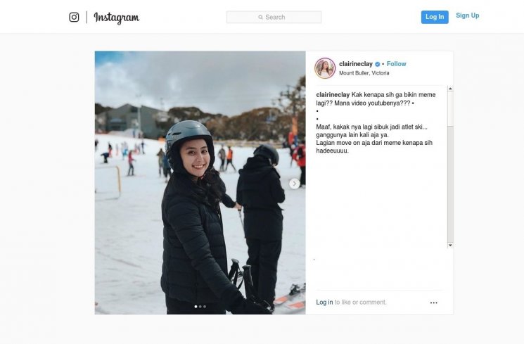 Potret liburan Clairine Clay, pacar Joshua Suherman yang doyan traveling. (Instagram/@clairineclay)