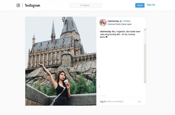 Potret liburan Clairine Clay, pacar Joshua Suherman yang doyan traveling. (Instagram/@clairineclay)