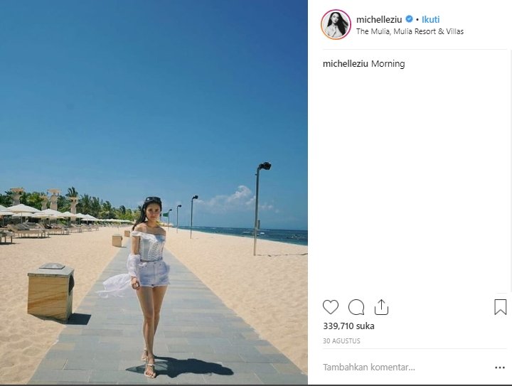 Potret liburan Michelle Ziudith. (Instagram/@michelleziu)