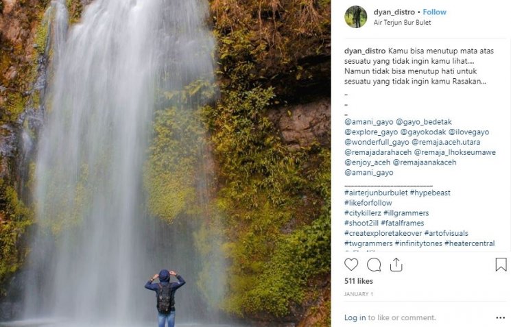 Air Terjun Bur Bulet (Instagram Dyan Distro)