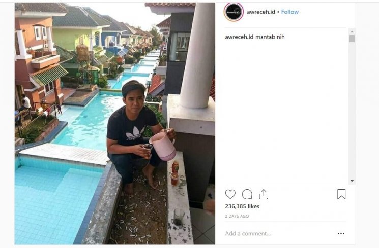 Foto Liburan Viral (instagram.com/awreceh.id)