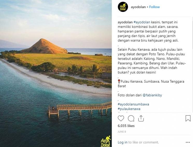 Pulau Kenawa (Instagram Fabian Kiby)