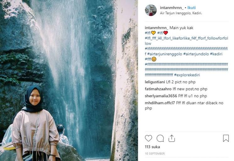 Air Terjun Irenggolo (Instagram Intanmhrn)