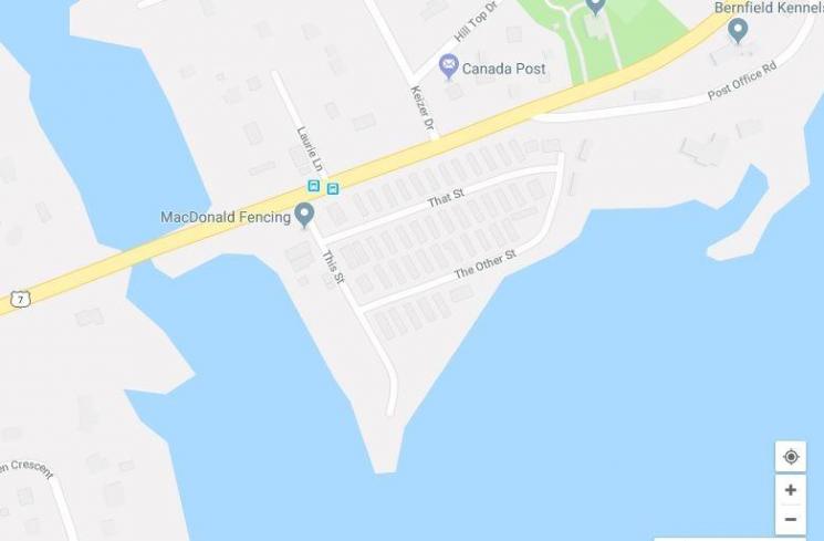 Cetak Layar Nama Jalan Unik di Kanada (Google Maps)