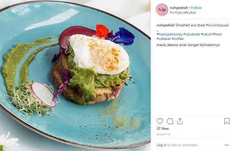 Smashed Avo Toast (Instagram Nu Hype Bali)