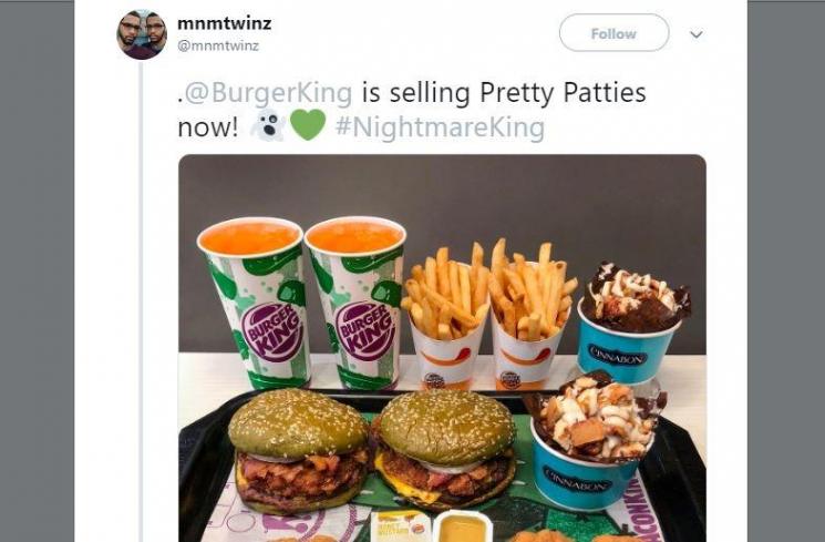 Burger Edisi Halloween Jamin Bikin Mimpi Buruk (twitter.com/mnmtwinz)