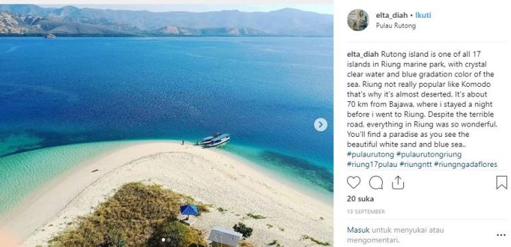 Pulau Rutong (Instagram Elta Diah)