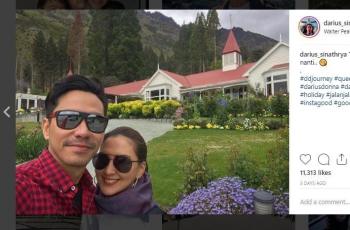 Darius Sinathrya dan Donna Agnesia di Selandia Baru (instagram.com/darius_sinathrya)