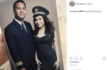 Christie Julia dan suami. (Instagram/@christiejulia)