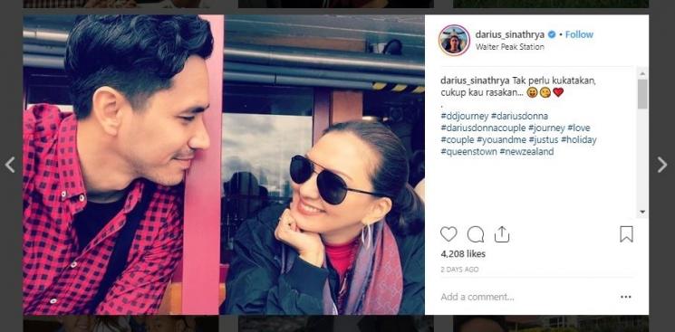 Darius Sinathrya dan Donna Agnesia di Selandia Baru (instagram.com/darius_sinathrya)