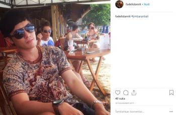 Gaya liburan Fadel Islami, pacar baru Musdalifah. (Instagram/@fadelislamiii)