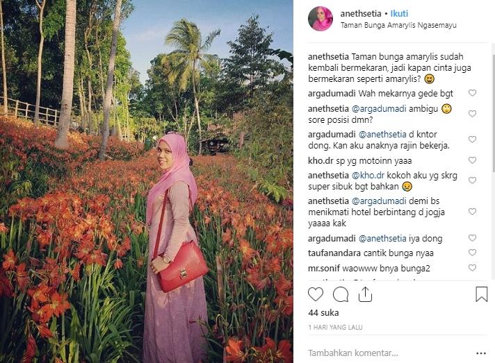 Taman Bunga Amarylis. (Instagram/@anethsetia)