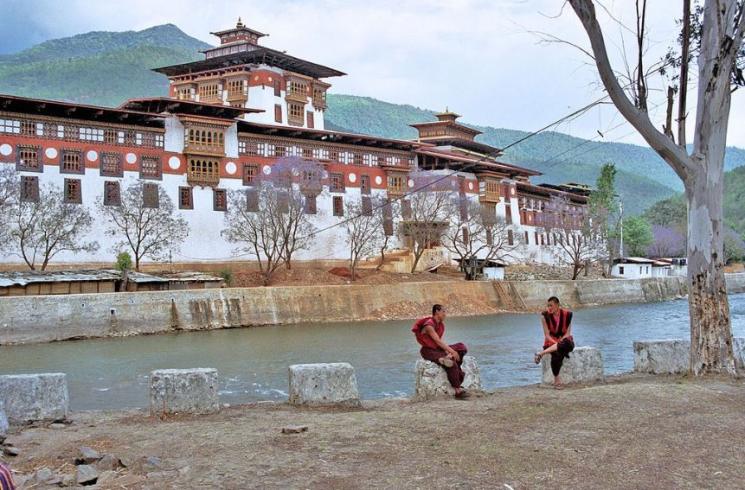 Punakha Dzong (Wikimedia Commons Technopilgrim)