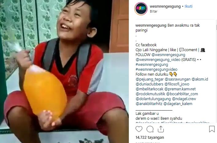 Beli Minuman Plastik Segede Gaban, Anak Ini Bikin Netizen KZL. (Instagram/@wesmrengesgung)