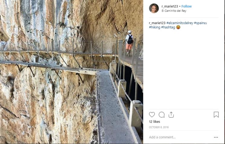 El Caminito Del Rey di Spanyol. (Instagram/@e_marie123)