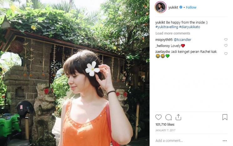 Foto liburan Yuki Kato. (Instagram/@yukikt)