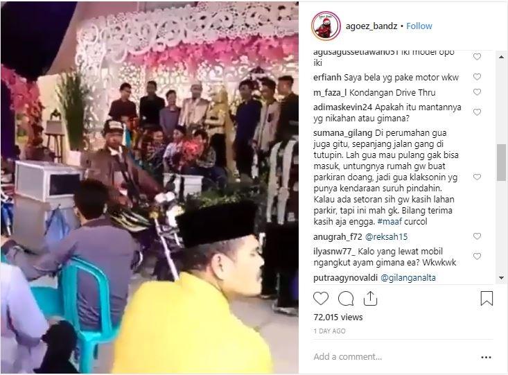 Pedagang Makanan Nyasar ke Resepsi (instagram.com/agoez_bandz)