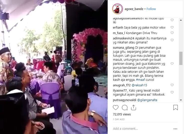 Pedagang Makanan Nyasar ke Resepsi (instagram.com/agoez_bandz)