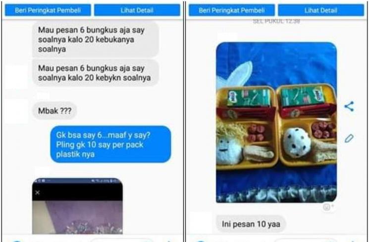 Drama Batal Pesan Bento (facebook.com/Keluh Basah Jual Beli Online)