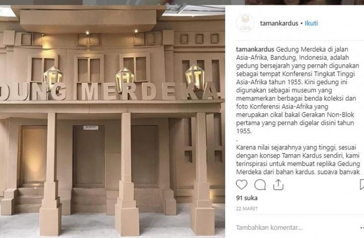 Taman Kardus di Bandung. (Instagram/@tamankardus)