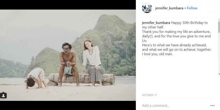 Bayu Kumbara dan Jennifer Brocklehurst. (Instagram/@jennifer_kumbara)