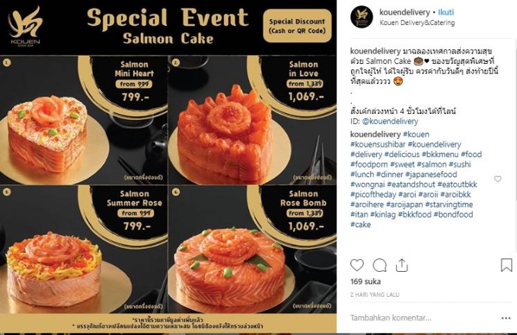 Kue sushi buatan Kouen Delivery & Catering. (Instagram/@kouendelivery)