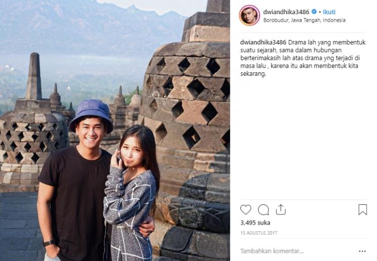 Gaya liburan Dwi Andhika. (Instagram/@dwiandhika3486)