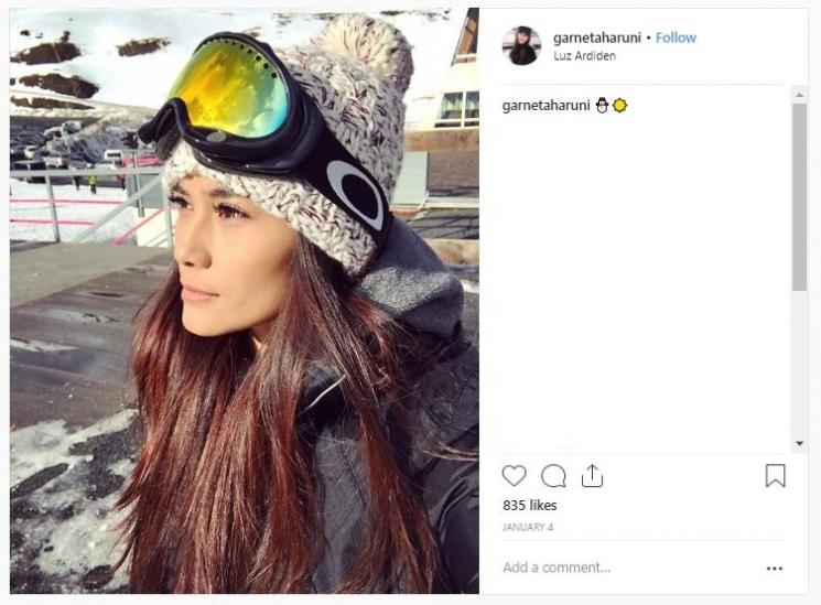 Gaya Liburan Garneta Haruni (instagram.com/garnetaharuni)