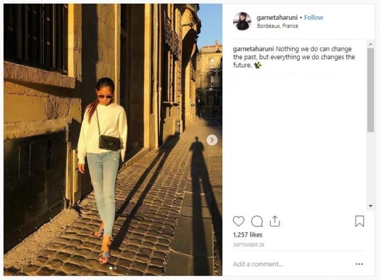 Gaya Liburan Garneta Haruni (instagram.com/garnetaharuni)