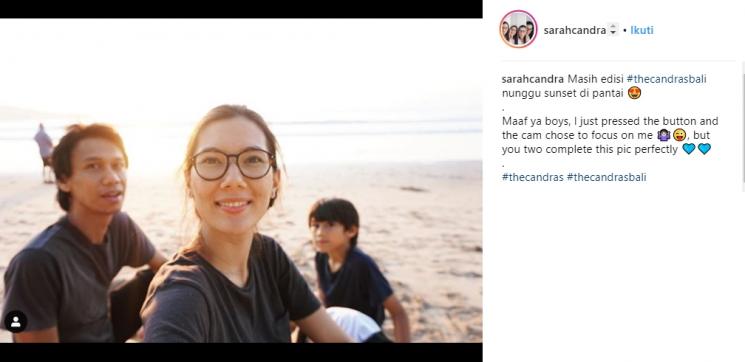 Foto liburan Sarah Diorita istri Eross Sheila on 7. (Instagram/@sarahcandra)