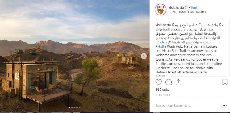 Taman nasional di Dubai bernama Hatta. (Instagram/@visit.hatta)