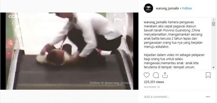 Balita Lepas dari Pengawasan Orangtua (instagram.com/warung_jurnalis)