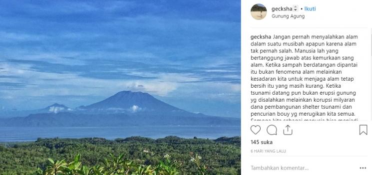 Gunung Agung. Instagram/@gecksha)