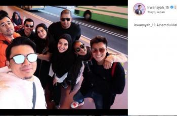 Meriah Abis, Keluarga Baim Wong, Irwansyah dan Raffi Ahmad Liburan ke Jepang. (irwansyah_15)