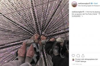 Meriah Abis, Keluarga Baim Wong, Irwansyah dan Raffi Ahmad Liburan ke Jepang. (zaskiasungkar15)