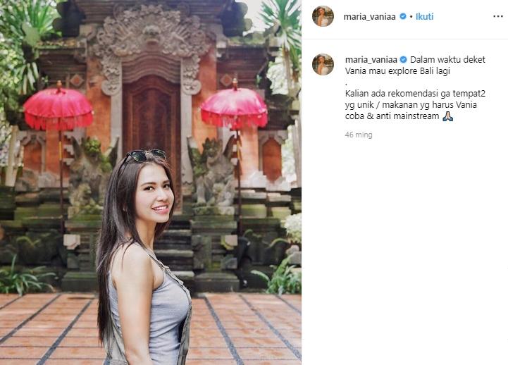 Foto liburan Maria Vania. (Instagram/@maria_vaniaa)