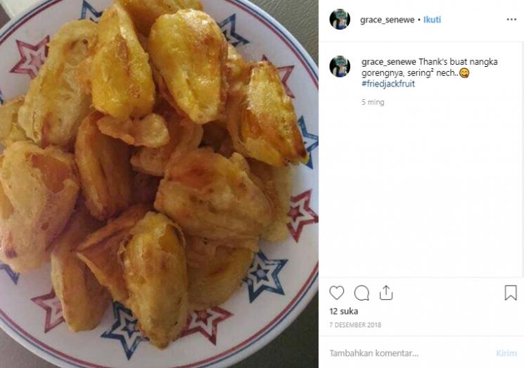 Nangka goreng. (Instagram/@grace_senewe)