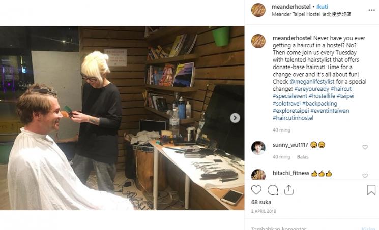 Unik, Hostel Ini Tawarkan Fasilitas Potong Rambut Gratis untuk Tamu. (Instagram/@Meanderhostel)