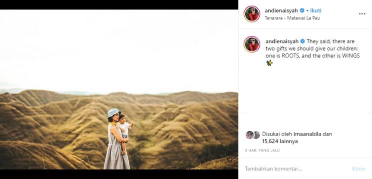  Foto Liburan Andien dan Keluarga di Sumba. (Instagram/@andienaisyah)