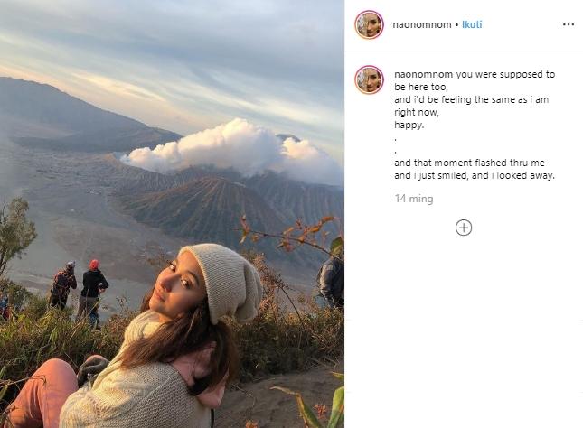 Gaya liburan Naomi Zaskia, wanita yang dikabarkan dekat dengan Sule. (Instagram/@naonomnom)