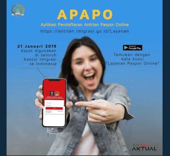 Aplikasi Pendaftaran Antrian Paspor Online (twitter.com/ditjen_imigrasi)