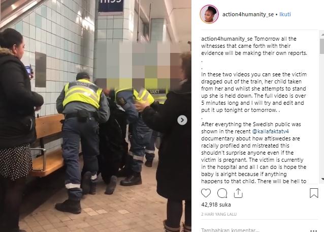Bikin Netizen Geram, Petugas Ini Nekat Usir dan Seret Wanita Hamil dari Kereta. (Instagram/@action4humanity)