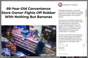Pemilik Toko Gagalkan Pencurian dengan Pisang (instagram.com/nextshark)