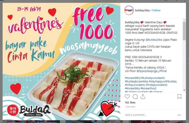 Promo Valentine Buldaq BBQ (instagram.com/buldaq.bbq)